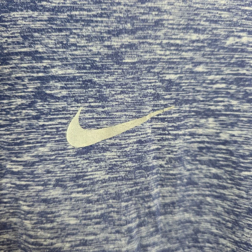Nike Running Blue Heathered Dri-Fit 1/4 Zip Athleisure Sporty Pullover Size XL